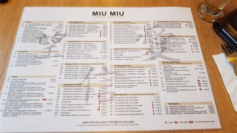 Speisekarte von MIU MIU CHINA & THAI FOOD Onlineshop .